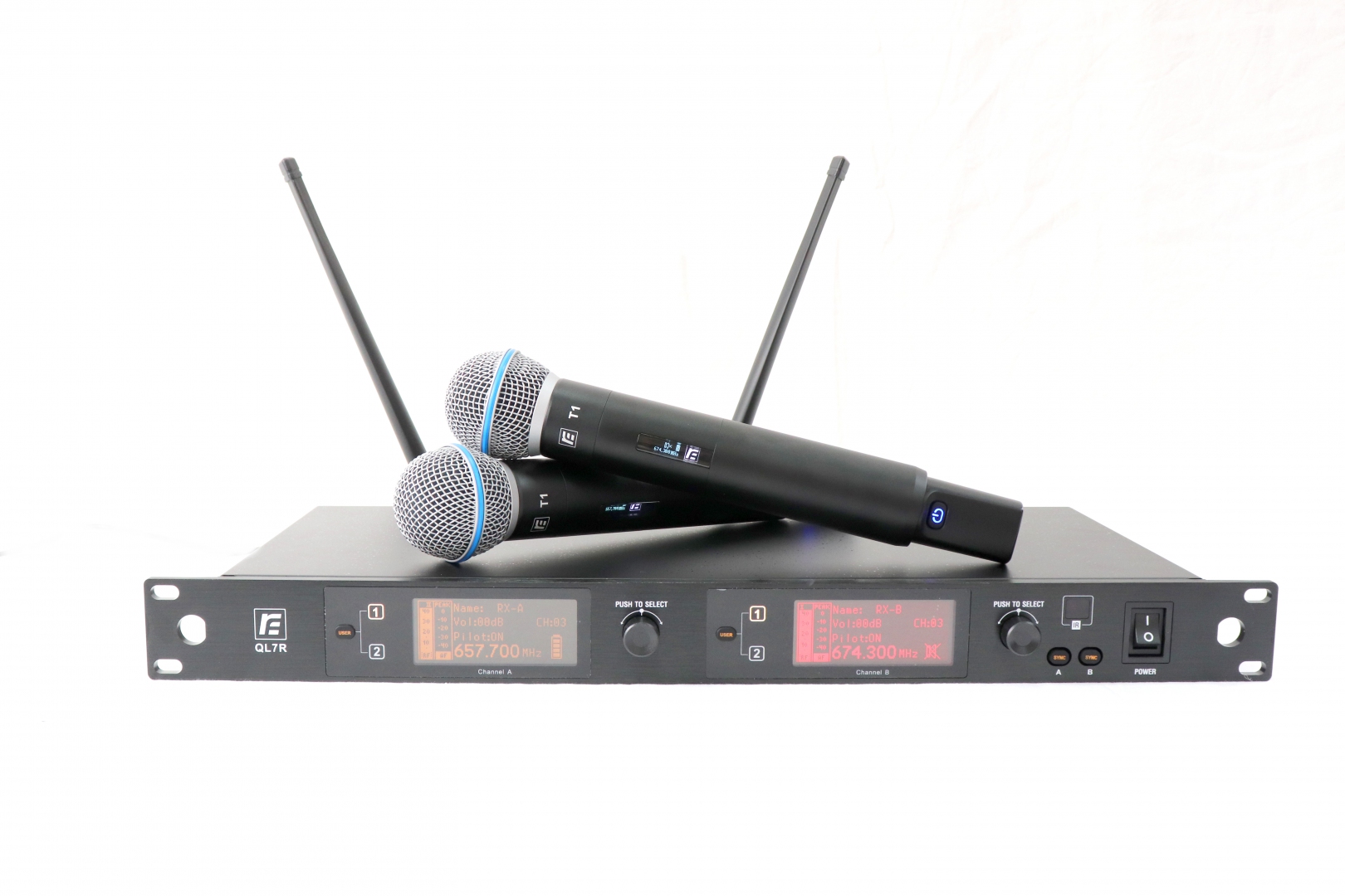 RFIntell QL7R/T1-B 720,500-754,000 МГц 2-канальная радиосистема с 2-мя ручными микрофонами в Сибае