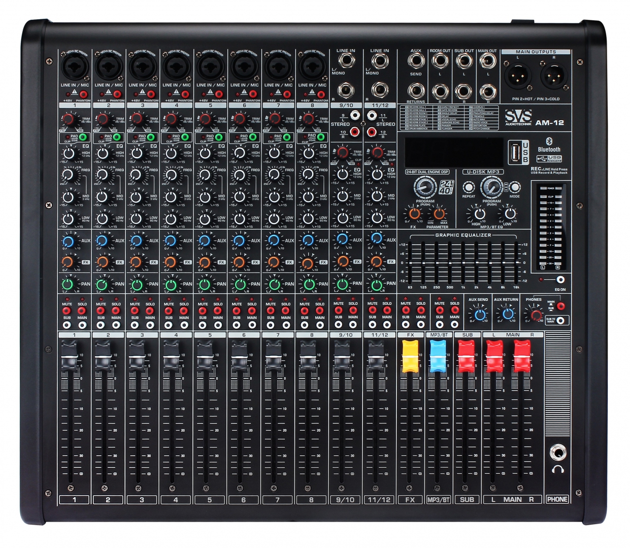 SVS Audiotechnik mixers AM-12 Микшерный пульт аналоговый, 12-канальный в Сибае