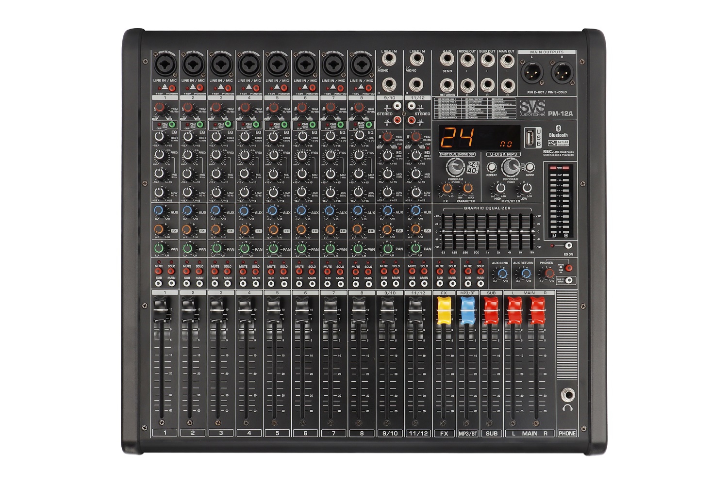 SVS Audiotechnik mixers PM-12A Активный аналоговый микшерный пульт, 12-канальный в Сибае